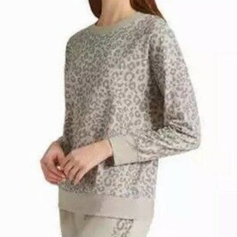 Splendid Oatmeal Animal Soft Crewneck Sweater Size Large